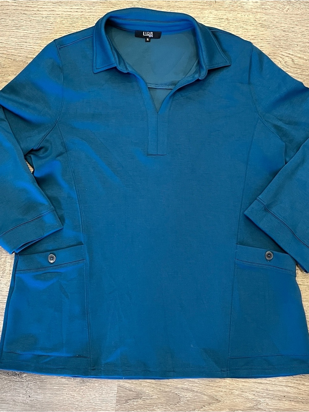 Lior Paris Women's Teal Tunic with Patch Pockets Size XL